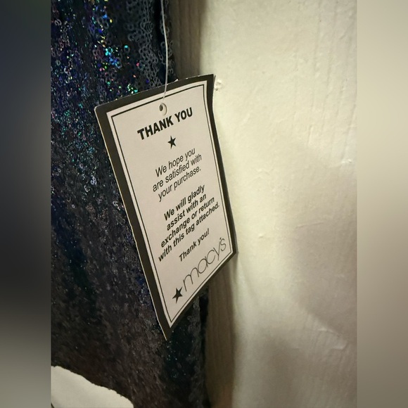 B Darlin Sequin Sweetheart Mini Dress Blue - Picture 7 of 8